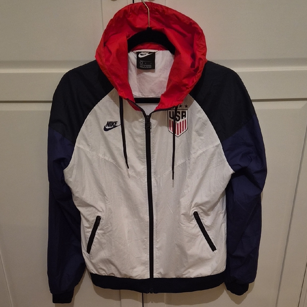 Nike Kids Red, White, and Blue Windbreaker